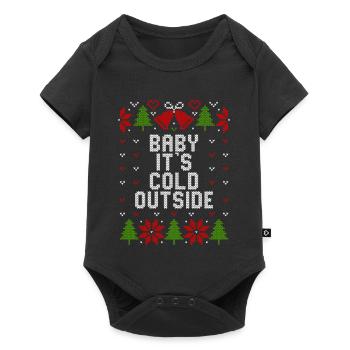 Pull de Noël moche / Bébé, il fait froid dehors - Body à manches courtes Premium Bébé - noir - Devant