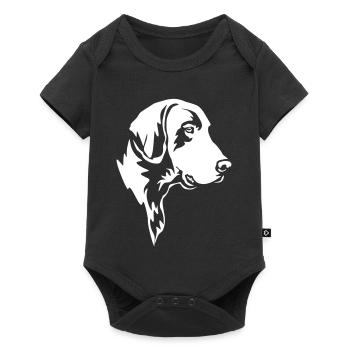 German Shorthair Head "Black Edition" - Baby Premium short-sleeve bodysuit - black - Front