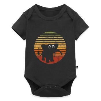 Éléphant Éléphant pour enfants - Body à manches courtes Premium Bébé - noir - Devant