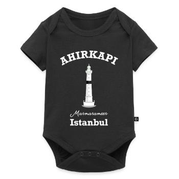 Istanbul, Leuchtturm Ahirkapi, Marmarameer, Türkei - Baby Premium Kurzarmbody - Schwarz - Vorne