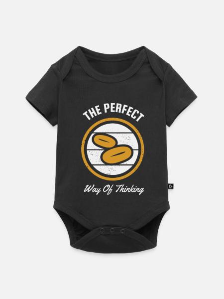 Die perfekte Denkweise: Kaffeebohnen - Baby Premium Kurzarmbody - Schwarz