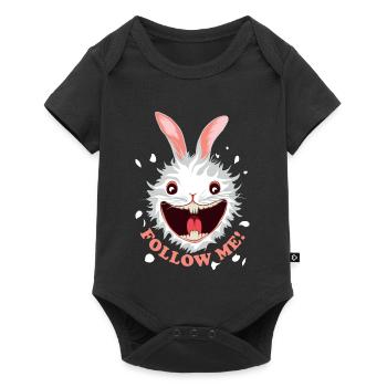Follow Me! | Follow the White Rabbit - Baby Premium short-sleeve bodysuit - black - Front