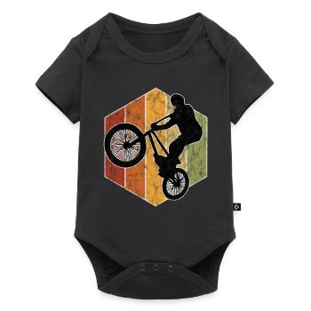 BMX Bike Bike Retro Gift Bicycle Motocross - Baby Premium short-sleeve bodysuit - black - Front