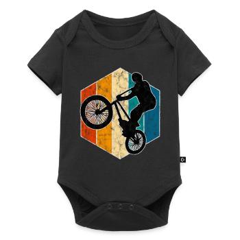BMX Bike Bike Retro Gift Bicycle Motocross - Baby Premium short-sleeve bodysuit - black - Front