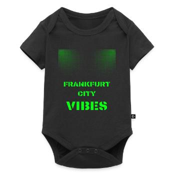 Frankfurt City Vibes - Disco, Techno, Party, Club - Baby Premium Kurzarmbody - Schwarz - Vorne