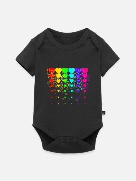 Wasserfall2cores - Baby Premium Kurzarmbody - Schwarz
