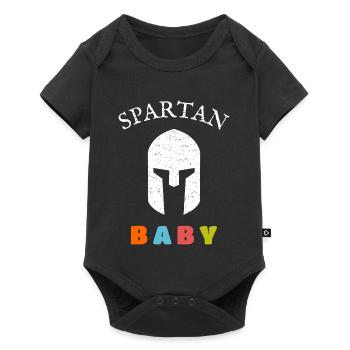 Spartanischer Babykrieger - Baby Premium Kurzarmbody - Schwarz - Vorne