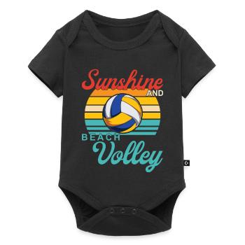 Design Beach Volleyball - Baby Premium short-sleeve bodysuit - black - Front