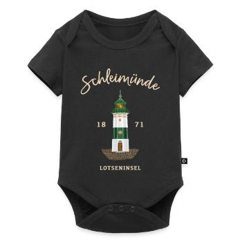 Leuchtturm Schleimünde, Lotseninsel Ostsee - Baby Premium Kurzarmbody - Schwarz - Vorne