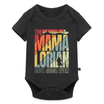 The Mamalorian Vintage : Meilleure Maman ! - Body à manches courtes Premium Bébé - noir - Devant