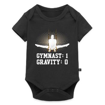 Turner 1 - Gravity 0 - Gymnastics on Rings - Baby Premium short-sleeve bodysuit - black - Front