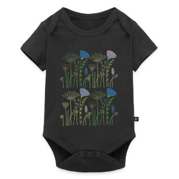 Dried flowers flower meadow - Baby Premium short-sleeve bodysuit - black - Front