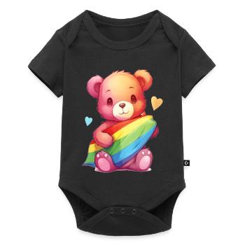 Love is a Bear Necessity - Baby Premium short-sleeve bodysuit - black - Front