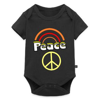 70s Pattern - Baby Premium short-sleeve bodysuit - black - Front