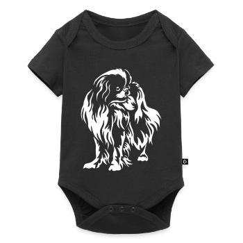 Japan Chin "Black Edition" - Baby Premium Kurzarmbody - Schwarz - Vorne