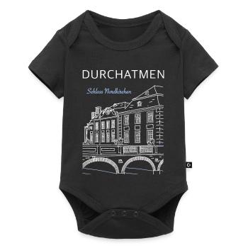 Schloss Nordkirchen, Durchatmen - Baby Premium Kurzarmbody - Schwarz - Vorne