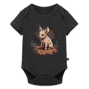 African Desert Dog Baby Africa Dog Wild - Baby Premium short-sleeve bodysuit - black - Front