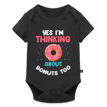 Yes, I'm thinking of donuts too - Baby Premium short-sleeve bodysuit - black - Front