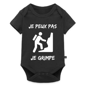 ESCALADE. CLIMB. CLIMBING. ESCALADE. VAN. GRIMPE. - Body à manches courtes Premium Bébé - noir - Devant