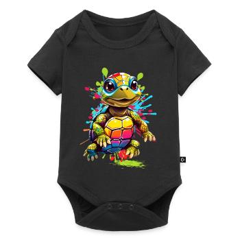 Turtle - Baby Premium short-sleeve bodysuit - black - Front