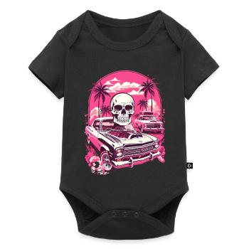 Classic Car and Skull - Baby Premium short-sleeve bodysuit - black - Front