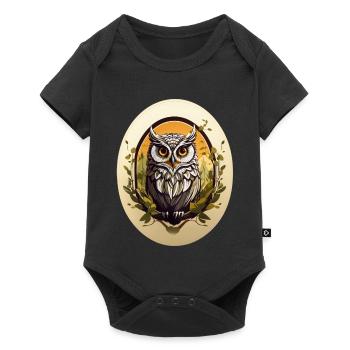 Hibou - Body à manches courtes Premium Bébé - noir - Devant