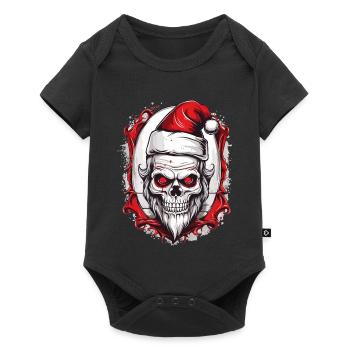 Skull Santa Claus - Baby Premium short-sleeve bodysuit - black - Front