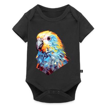 Budgie Polygon Bird Budgies - Baby Premium short-sleeve bodysuit - black - Front