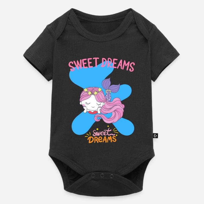 Whimsical Mermaid Sleeping Dreamer Design - Baby Premium short-sleeve bodysuit - black