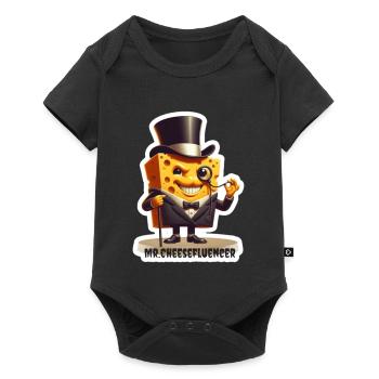 Mr Cheesefluencer Cheese Charm - Baby Premium short-sleeve bodysuit - black - Front