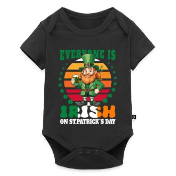 Le jour de la Saint-Patrick, tout le monde est irlandais - Body à manches courtes Premium Bébé - noir - Devant