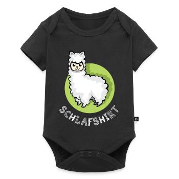 Sleep shirt alpaca cute sleeping night animals icon - Baby Premium short-sleeve bodysuit - black - Front