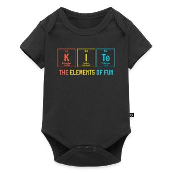 Kitesurf The Elements of Fun Periodic Table Kitebo - Baby Premium short-sleeve bodysuit - black - Front