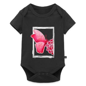 Rosenschmetterling - Sonja Ariel von Staden - Baby Premium Kurzarmbody - Schwarz - Vorne