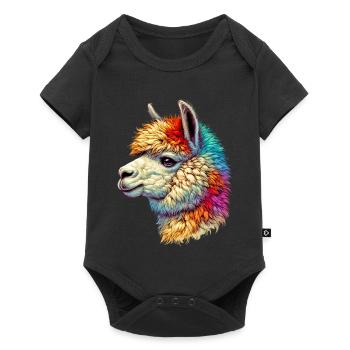 Alpaca - Baby Premium short-sleeve bodysuit - black - Front