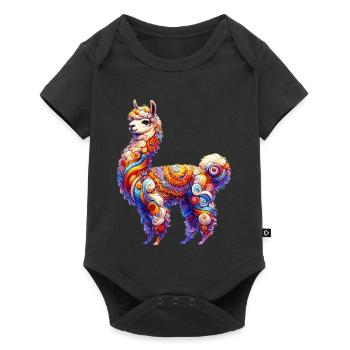 Alpaca - Baby Premium short-sleeve bodysuit - black - Front