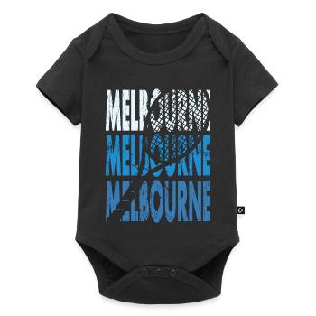 Tennis Shirt Melbourne Turnier Australien Design - Baby Premium Kurzarmbody - Schwarz - Vorne