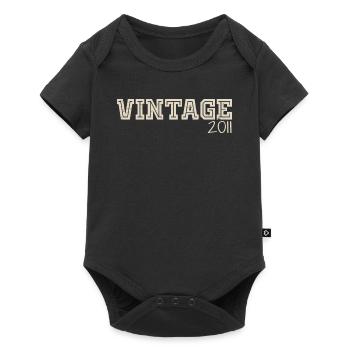 Jahrgang 2011 Original 2011 Retro 2011 Geschenk 2011 - Baby Premium Kurzarmbody - Schwarz - Vorne