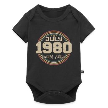 1980 Birthday July 1980 Gift July 1980 - Baby Premium short-sleeve bodysuit - black - Front