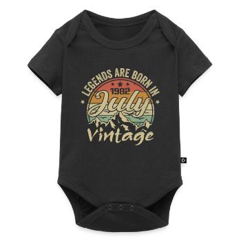 Jahrgang Juli 1982 Geburtstag Juli 1982 - Baby Premium Kurzarmbody - Schwarz - Vorne