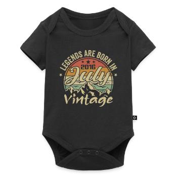 Vintage July 2016 Birthday July 2016 - Baby Premium short-sleeve bodysuit - black - Front