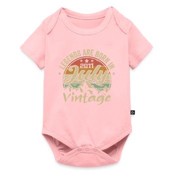 Vintage Juillet 2011 Anniversaire Juillet 2011 - Body à manches courtes Premium Bébé - rose - Devant