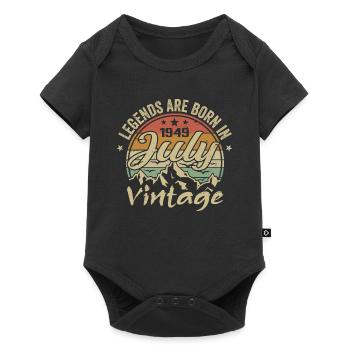 Vintage July 1949 Birthday July 1949 - Baby Premium short-sleeve bodysuit - black - Front