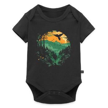 Kolibri Vogel Natur Tiere Wildnis Nektar - Baby Premium Kurzarmbody - Schwarz - Vorne