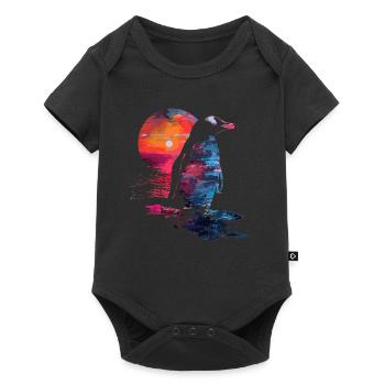 Penguin Baby Bird Chick - Baby Premium short-sleeve bodysuit - black - Front