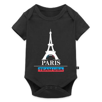 Équipe de Paris Jeux Sportifs des États-Unis Athlète Sportif Logo - Body à manches courtes Premium Bébé - noir - Devant