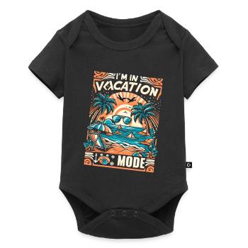 Ich bin im vacation Urlaubsmodus - nicht stören - Baby Premium Kurzarmbody - Schwarz - Vorne