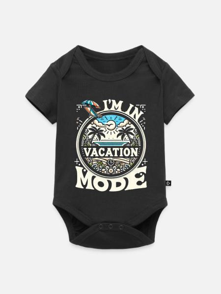 Ich bin im Urlaubsmodus Vacation mode - Baby Premium Kurzarmbody - Schwarz