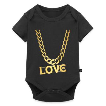 LOVE - Baby Premium short-sleeve bodysuit - black - Front