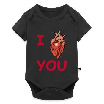 Amour sanguinaire (rouge) - Body à manches courtes Premium Bébé - noir - Devant
